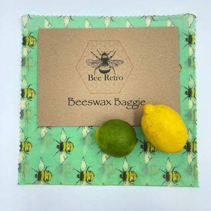 Beeswax Baggie Sandwich size by BeeRetro Beeswax Food Wraps