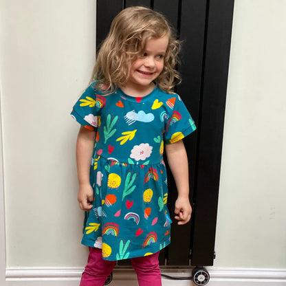 Sophie Cotton Colourful Spring Dress by Stylish Mum