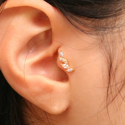 Stacked crystal piercing by Nabi London