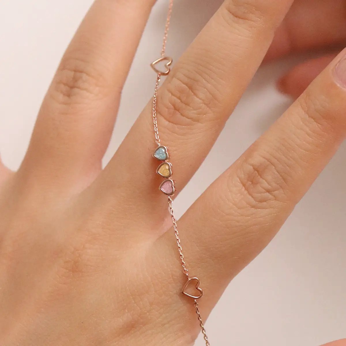 Triple heart bracelet by Nabi London