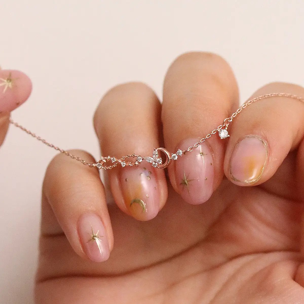 Cubic butterfly moon bracelet by Nabi London