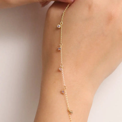 Smoked topaz heart star bracelet by Nabi London