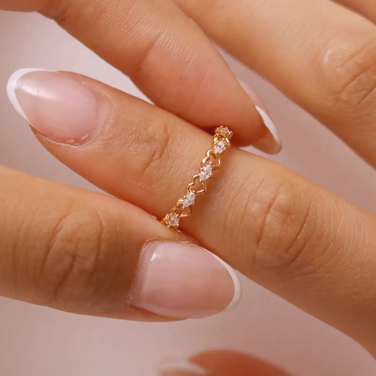 Cubic relay heart ring by Nabi London