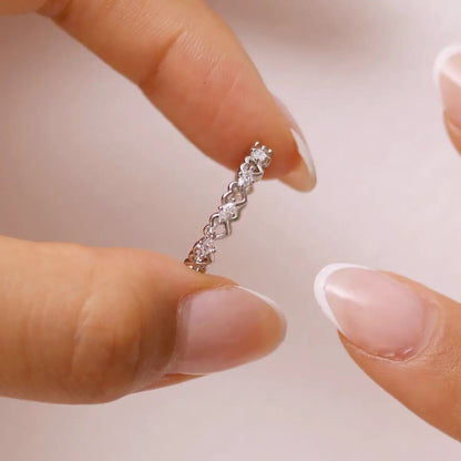 Cubic relay heart ring by Nabi London