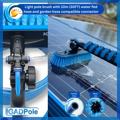 IGADPole 2023 10"(25cm) Water Fed Brush Head replacement, fed Tee and angle connector by IGADPole