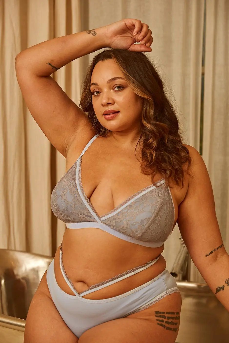 Serenity - Lace Organic Cotton & Silk Bralette by Juliemay Lingerie