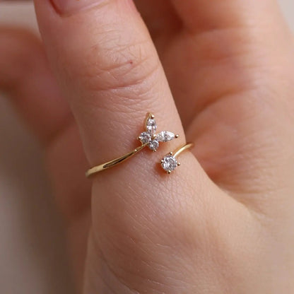 Butterfly cubic ring by Nabi London