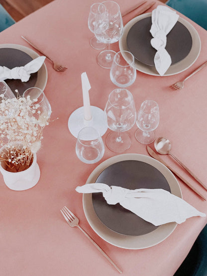 Battersea Linen Tablecloth – Unwashed Natural Pure Linen by WHAT A HOST