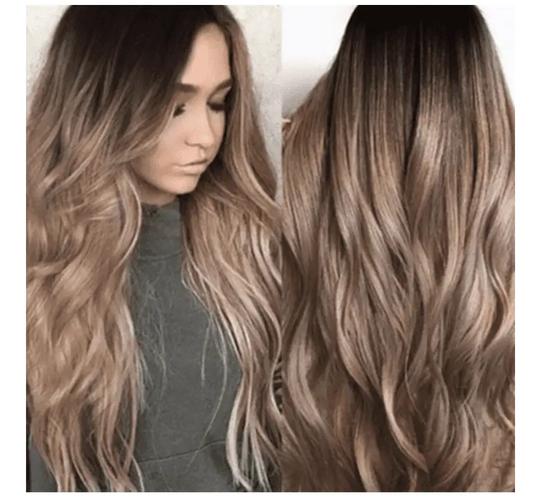 Korean Silk Gradient Long Curly Hair Wig by Cashymart