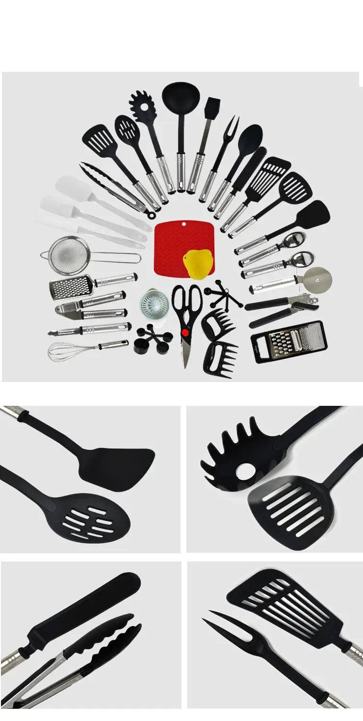 Light Luxury Nylon Kitchen Utensils Set by Cashymart