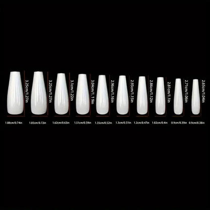 Long Ballet Press-On Nails Set by Cashymart