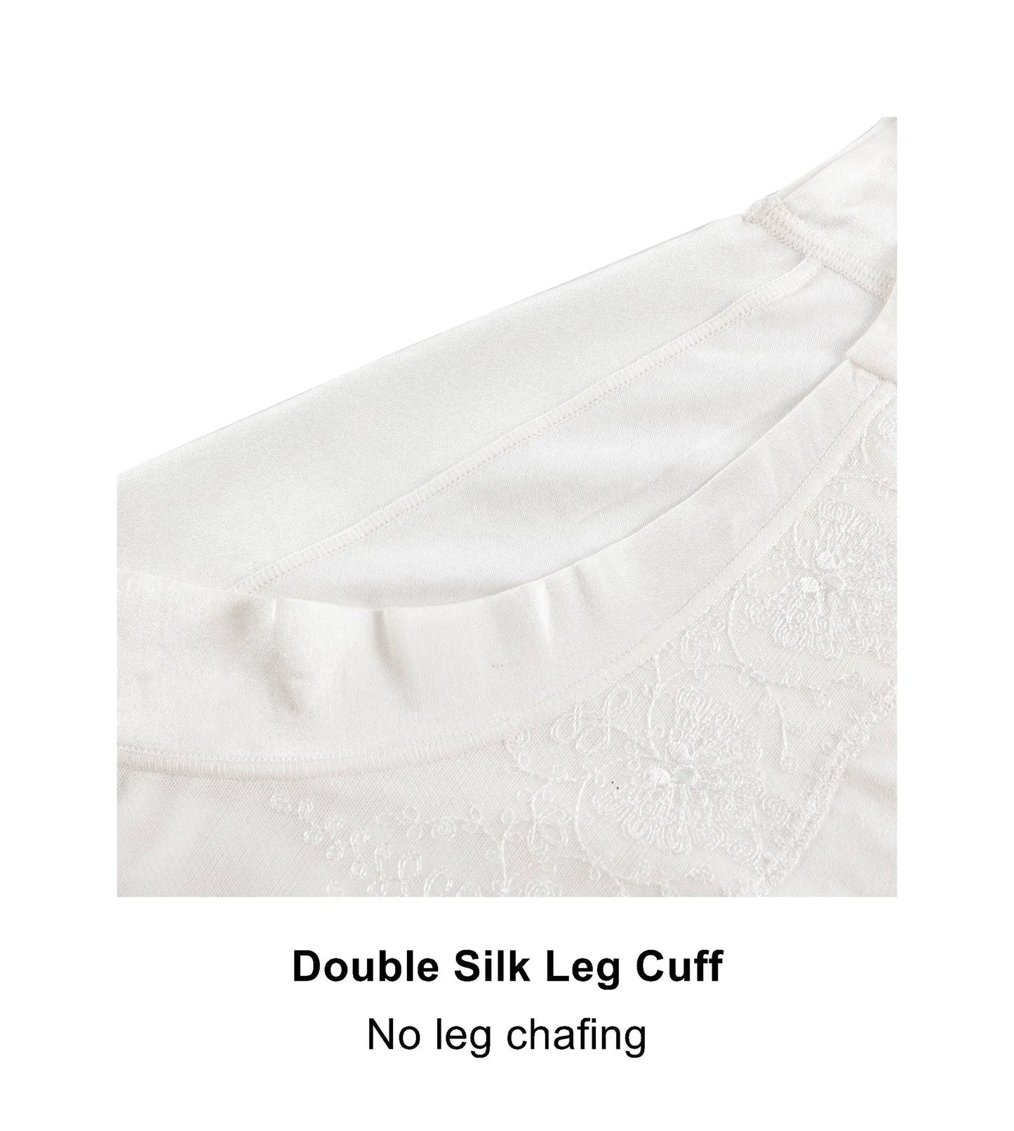 Snowdrop - Silk & Organic Cotton Full Brief in White by Juliemay Lingerie