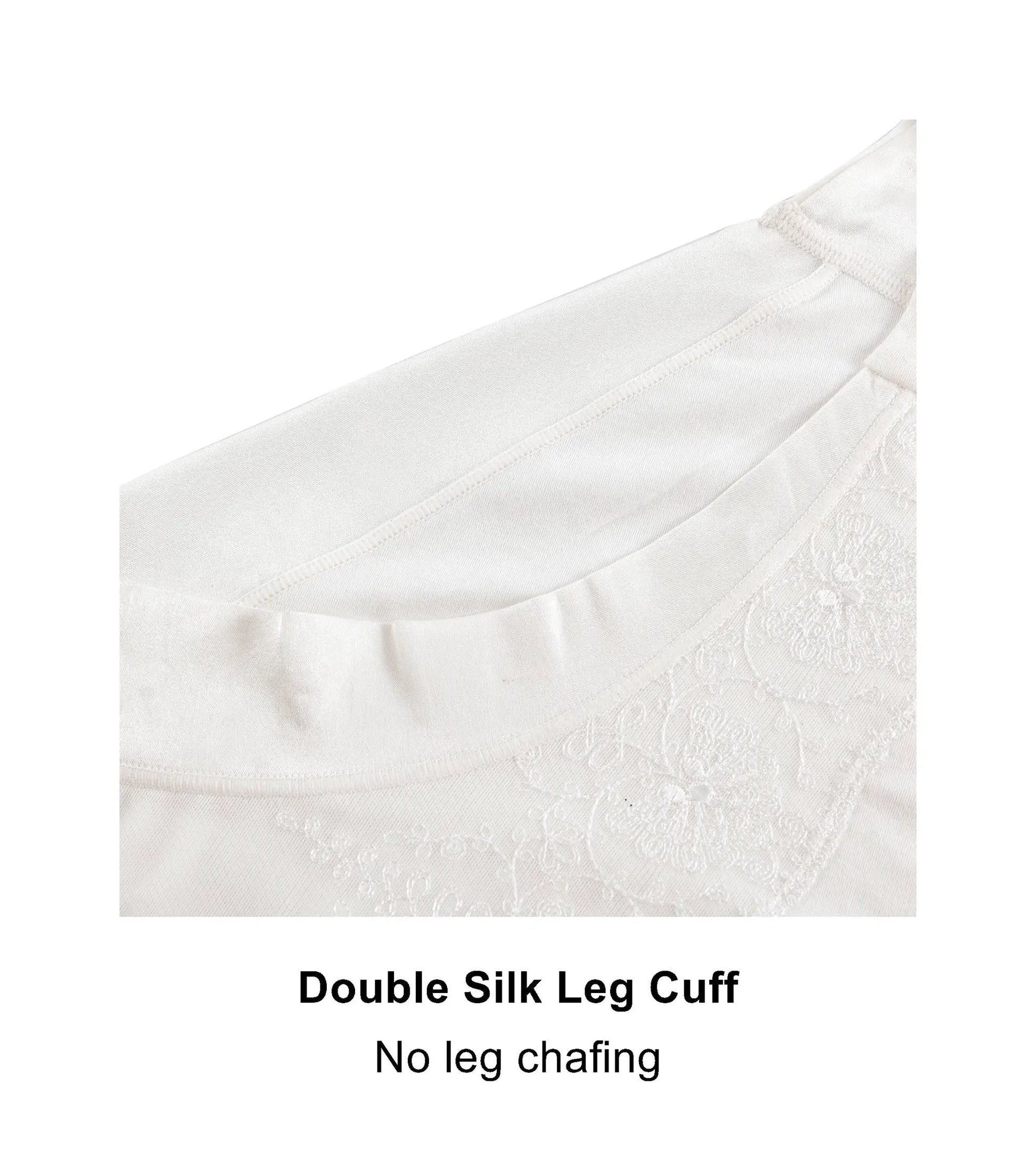 Snowdrop - Silk & Organic Cotton Full Brief in White by Juliemay Lingerie