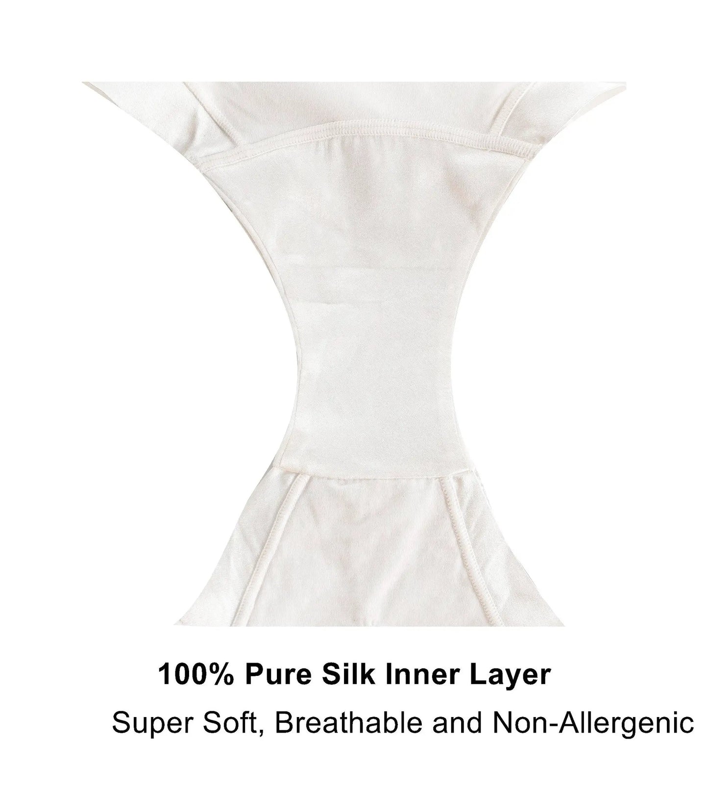 Snowdrop - Silk & Organic Cotton Full Brief in White by Juliemay Lingerie