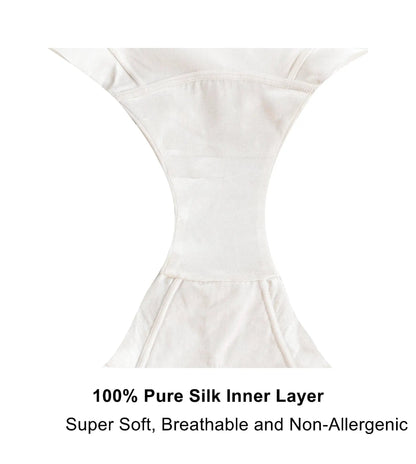Snowdrop - Silk & Organic Cotton Full Brief in White by Juliemay Lingerie