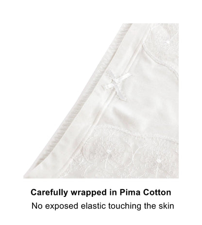 Snowdrop - Silk & Organic Cotton Full Brief in White by Juliemay Lingerie