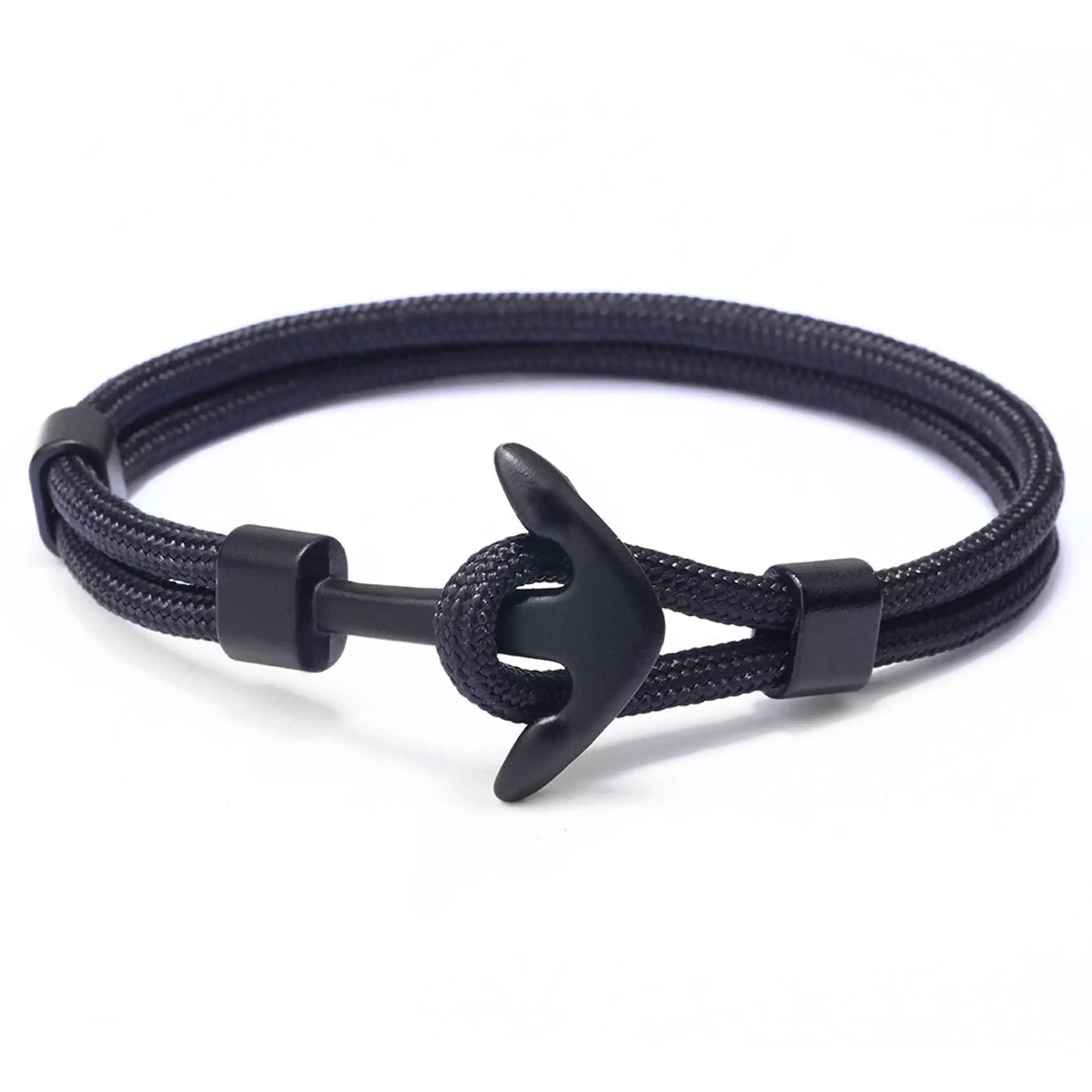 Men's Black Anchor Bracelet by Aye Do Gifts