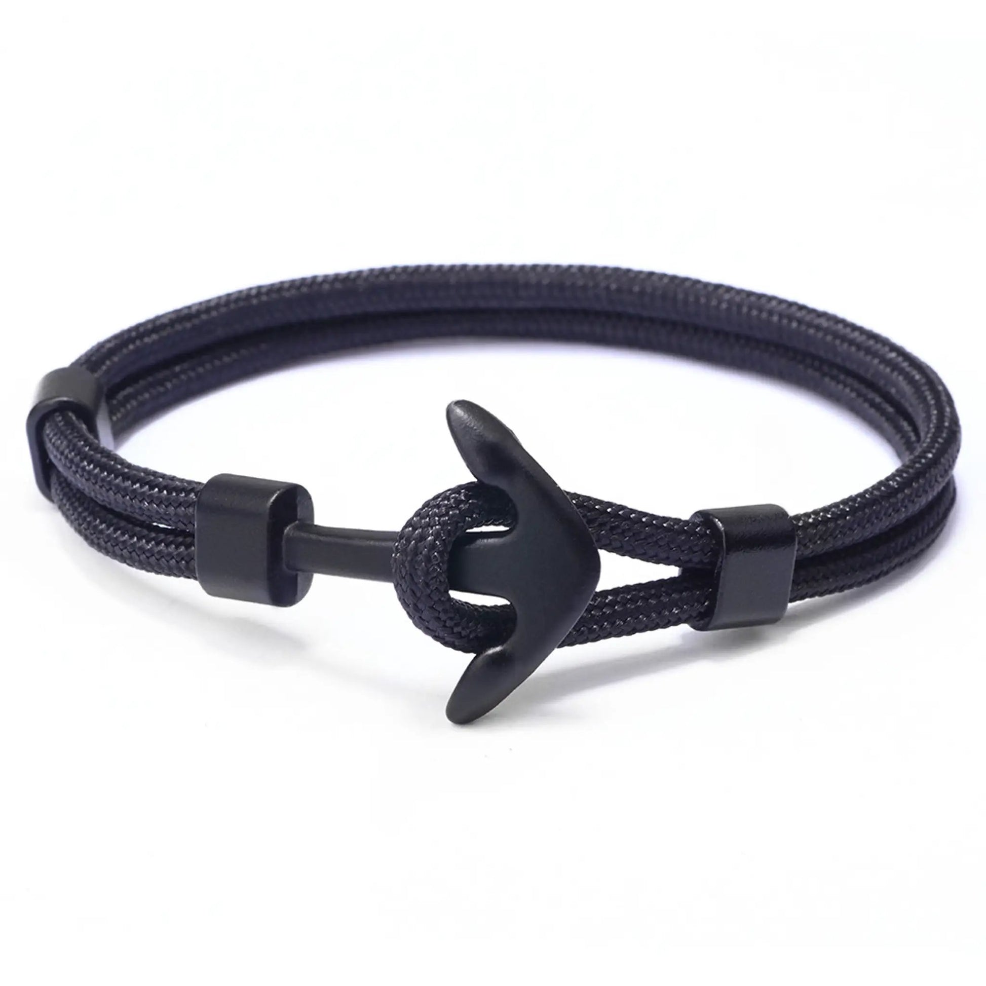 Men's Black Anchor Bracelet by Aye Do Gifts