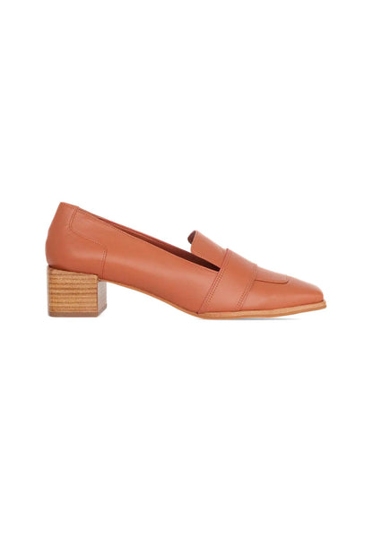 Brown Calf Leather Loafers Louro – Women’s 4cm Block Heel by Atelier
