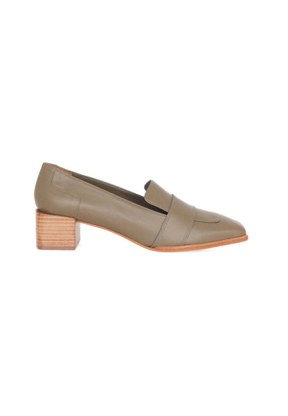 Brown Calf Leather Loafers Louro – Women’s 4cm Block Heel by Atelier