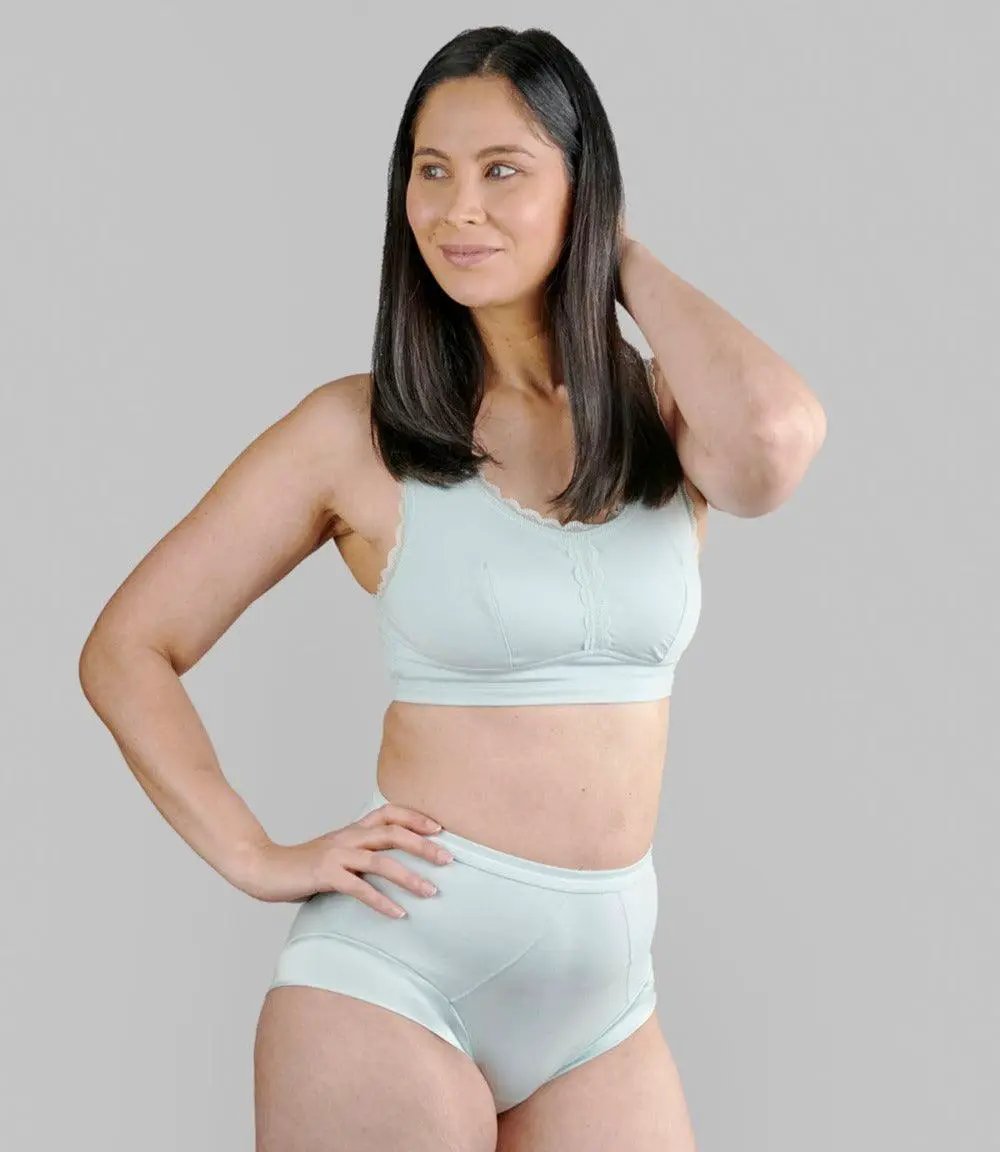 Georgia - Silk Back Support Full Coverage Wireless Organic Cotton Bra by Juliemay Lingerie
