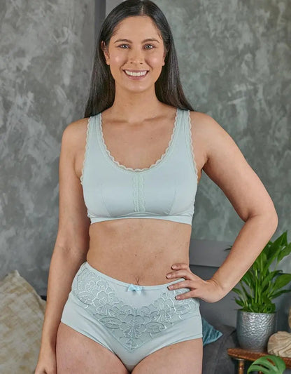 Georgia - Silk Back Support Full Coverage Wireless Organic Cotton Bra by Juliemay Lingerie