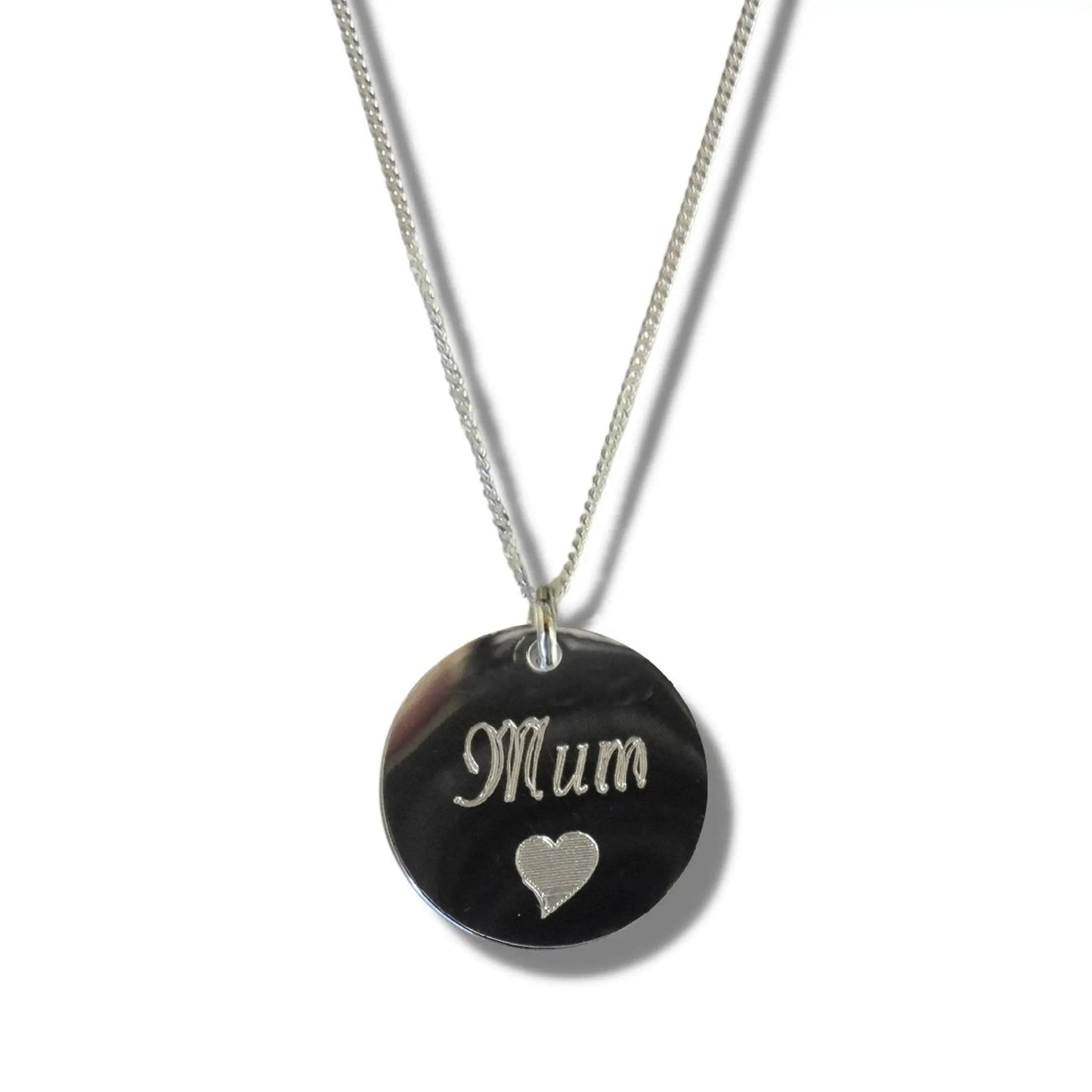 Mum Disc Necklace & Heart Symbol by Aye Do Gifts