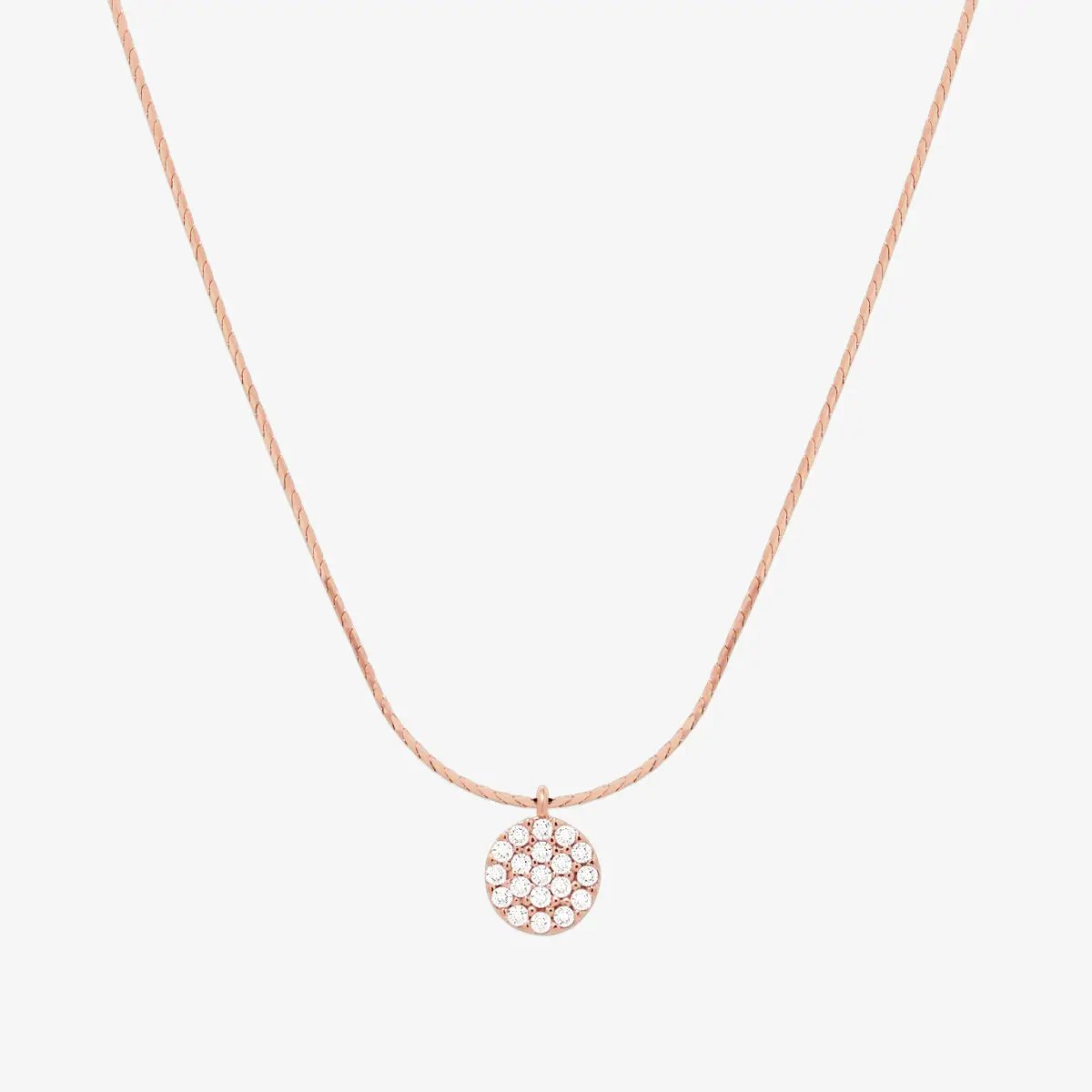 Circle pendant silk necklace by Nabi London
