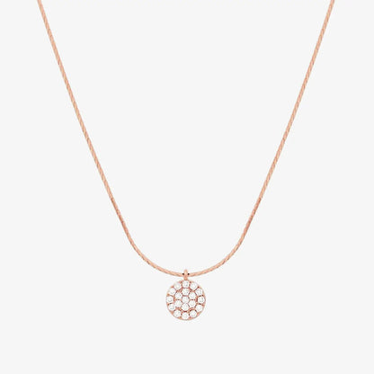 Circle pendant silk necklace by Nabi London