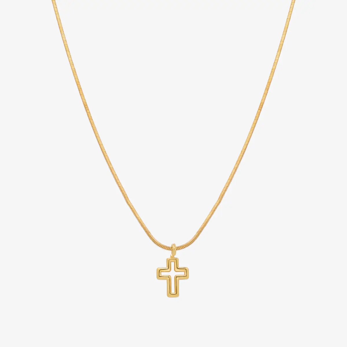 Line cross pendant necklace by Tiffany