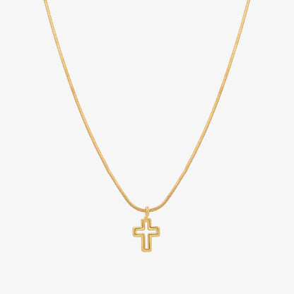 Line cross pendant necklace by Tiffany