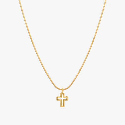 Line cross pendant necklace by Tiffany