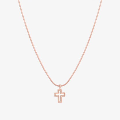 Line cross pendant necklace by Tiffany