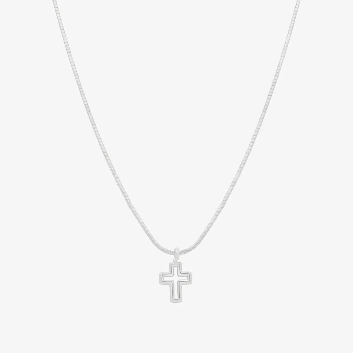 Line cross pendant necklace by Tiffany