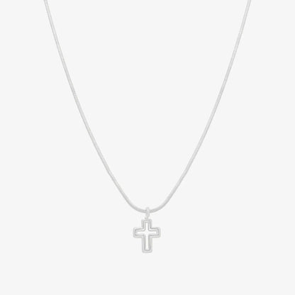 Line cross pendant necklace by Tiffany