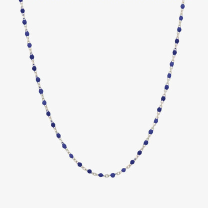 Silver gemstone necklace by Nabi London