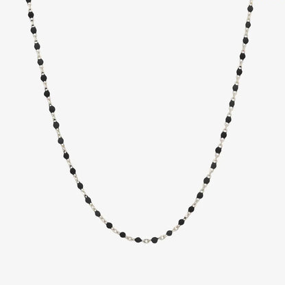 Silver gemstone necklace by Nabi London