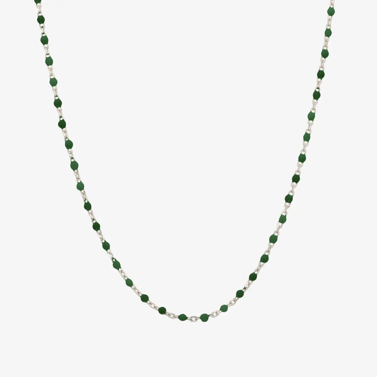 Silver gemstone necklace by Nabi London