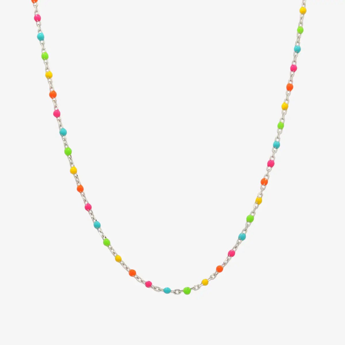 Silver gemstone necklace by Nabi London