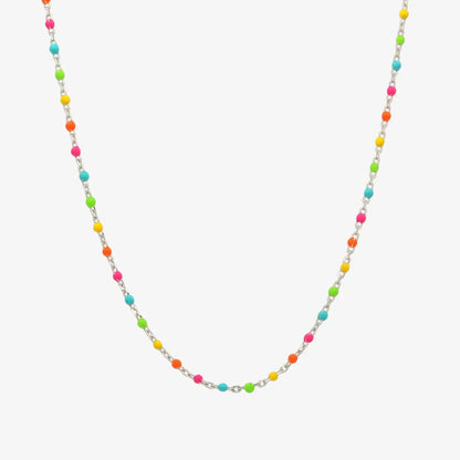 Silver gemstone necklace by Nabi London