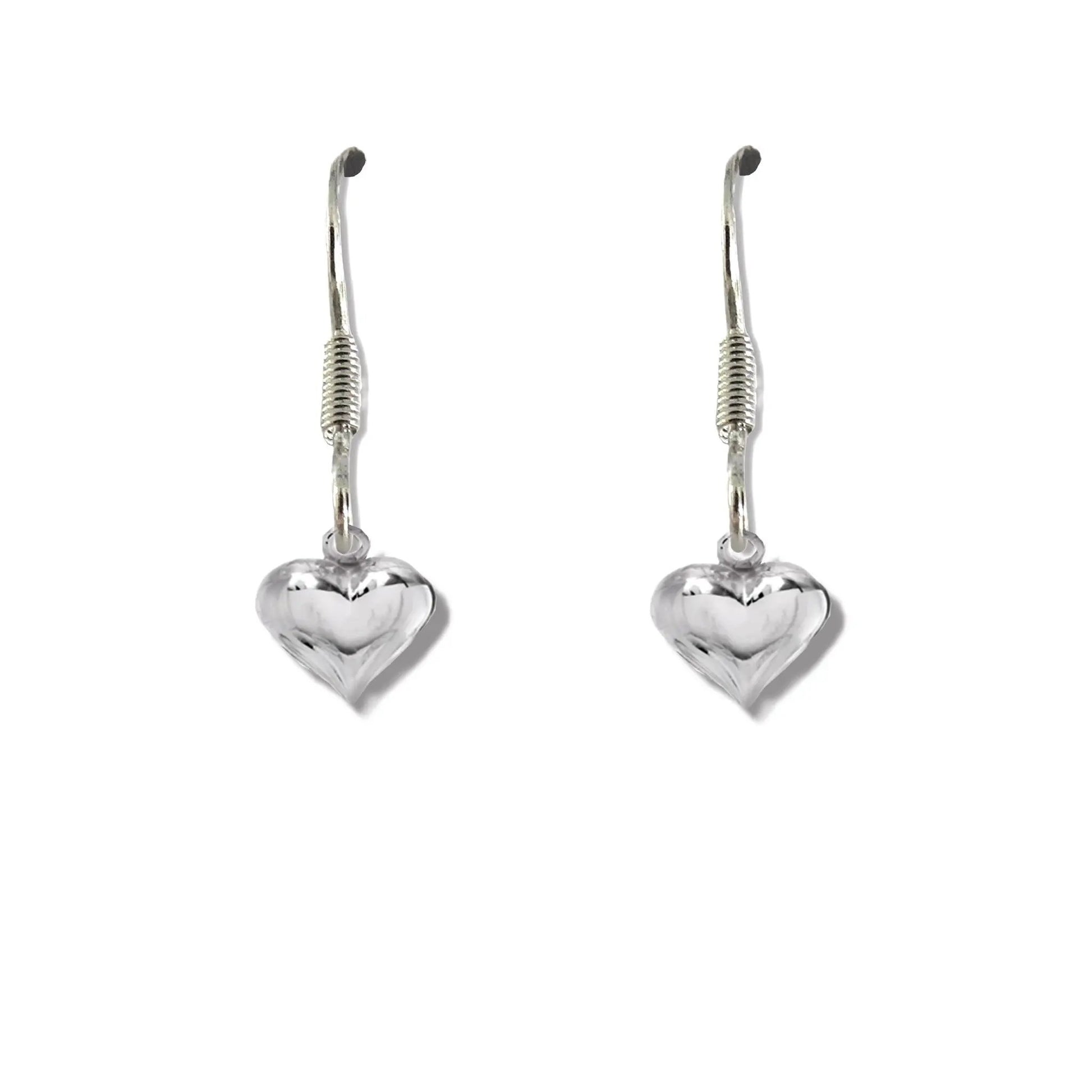 Girls Mini Puff Heart Drop Earrings - Gifts for Kids by Aye Do Gifts