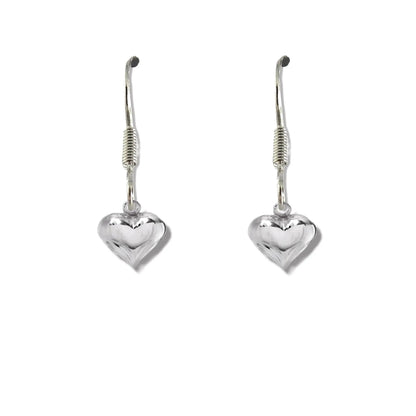 Girls Mini Puff Heart Drop Earrings - Gifts for Kids by Aye Do Gifts