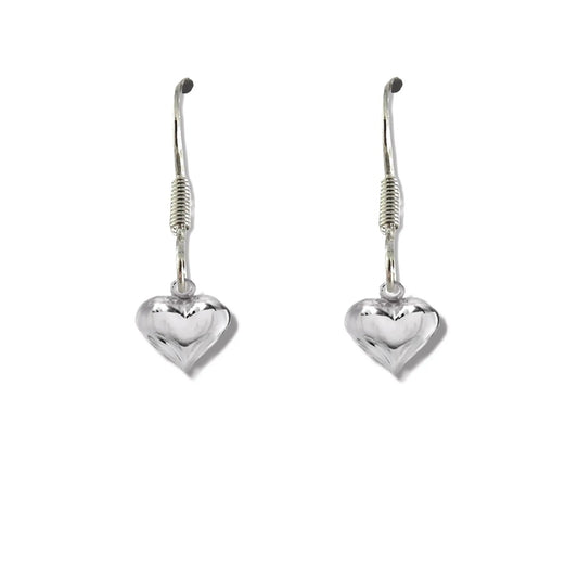 Girls Mini Puff Heart Drop Earrings - Gifts for Kids by Aye Do Gifts