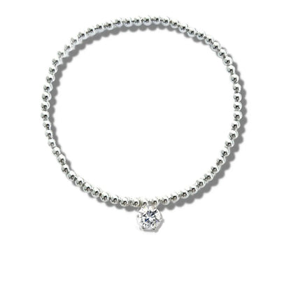 40th Birthday Cubic Zirconia Silver Bracelet & Gold Balloon Hamper by Aye Do Gifts