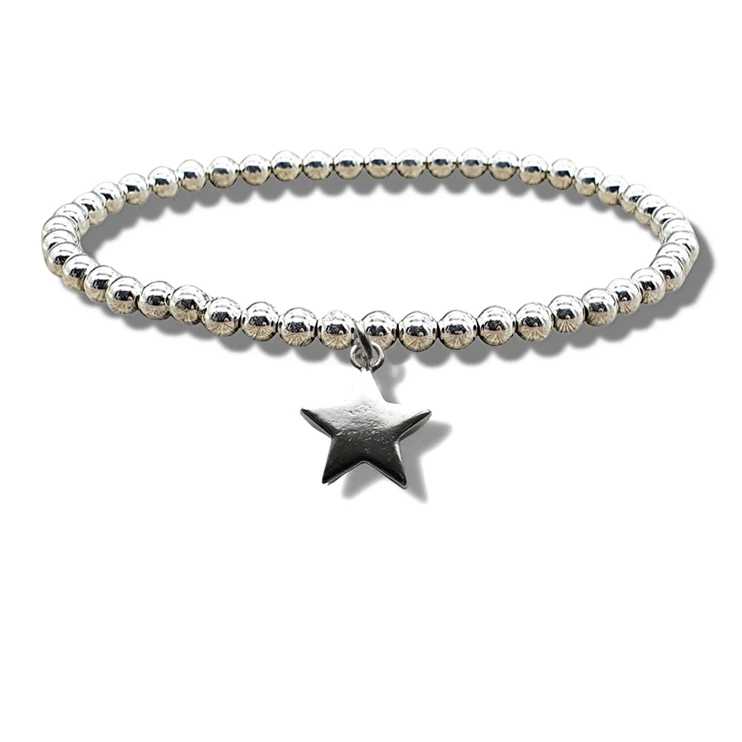 Star Silver Beaded Bracelet by Aye Do Gifts