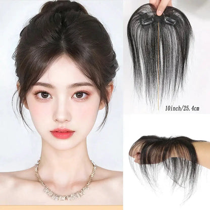 Natural Human Hair Clip In Bangs Extensions by Cashymart
