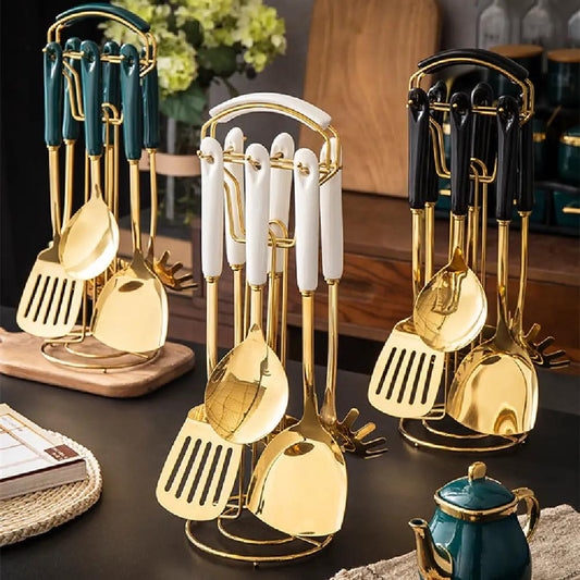 Nordic Stainless Steel Kitchen Utensils Set by Cashymart