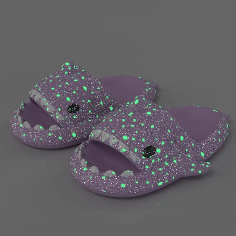 Starry Sky Luminous Shark Slippers Summer by Dropshipman