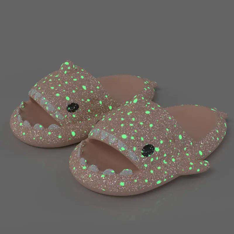 Starry Sky Luminous Shark Slippers Summer by Dropshipman
