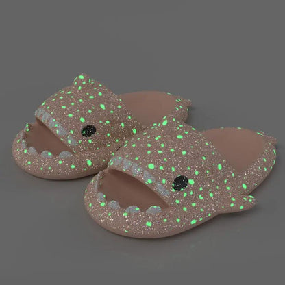 Starry Sky Luminous Shark Slippers Summer by Dropshipman
